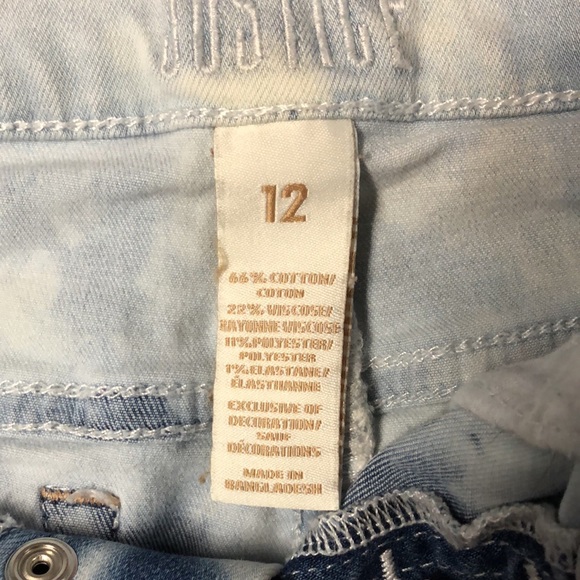 Justice Girl's Acid Wash Denim Shorts - Picture 5 of 5